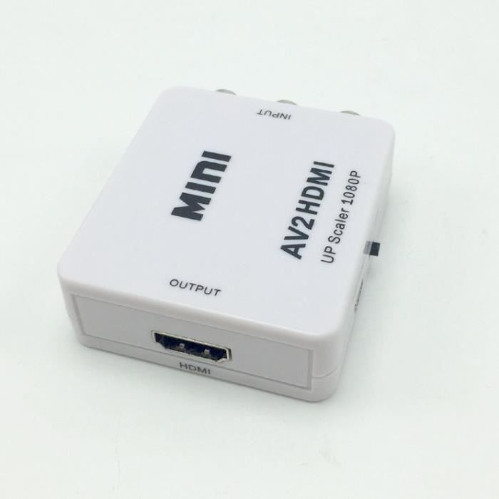 Adaptateur RCA vers HDMI HD1080p + Câble HDMI - Idéal Wii vers TV !