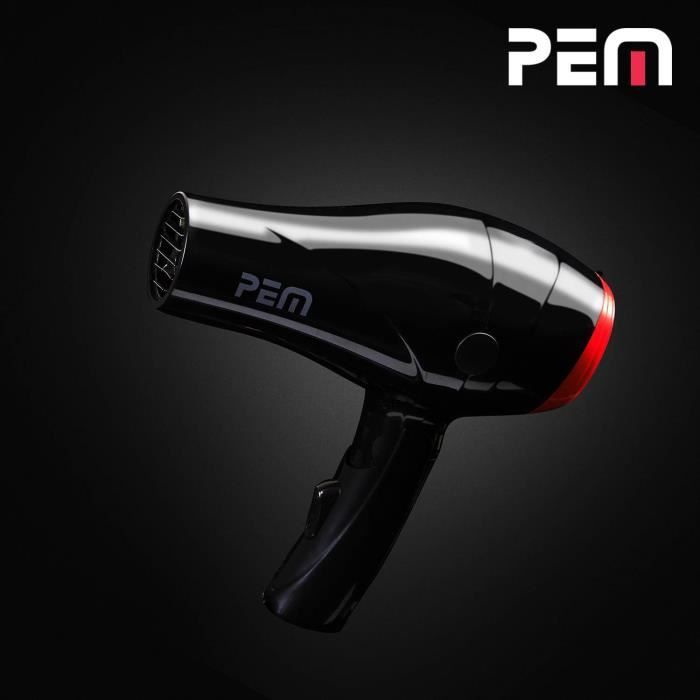 Sèche cheveux compact et pliable 1000 Watts - 2 modes chaleur