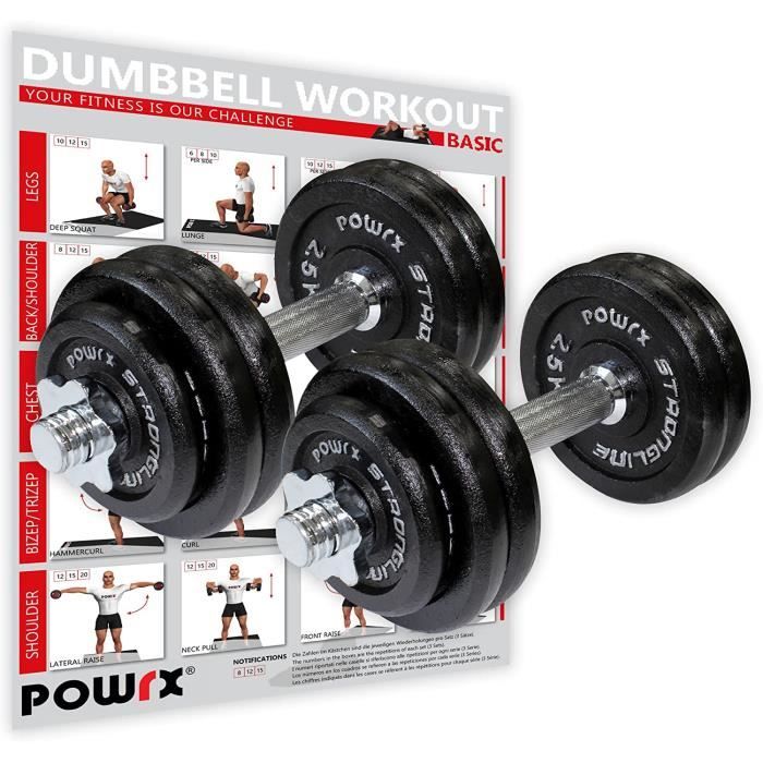 HALTERE Haltè re en Fonte Set DE 20 kg 30 kg 35 kg ou 50 kg139