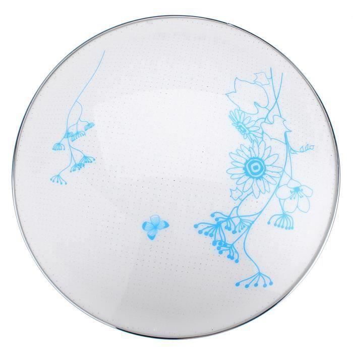 100-240V LED Plafonnier Acrylique 3 Couleurs Réglables Chambre Décor Fleur bleue 24W My21765 Ma56364