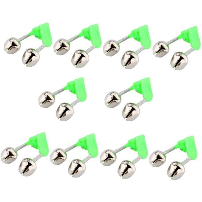 Lot De 20 Détecteurs De Touche/cloche De Pêche YUZHEDM - Clip Vis, Double Cloche, Pour Nuit