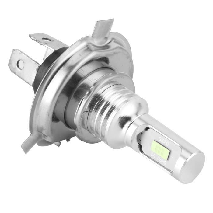 HURRISE puce LED de phare Puce d'ampoule LED de phare antibrouillard pour voiture de moto avec prise H4 80W DC 12V-24V (bleu glace