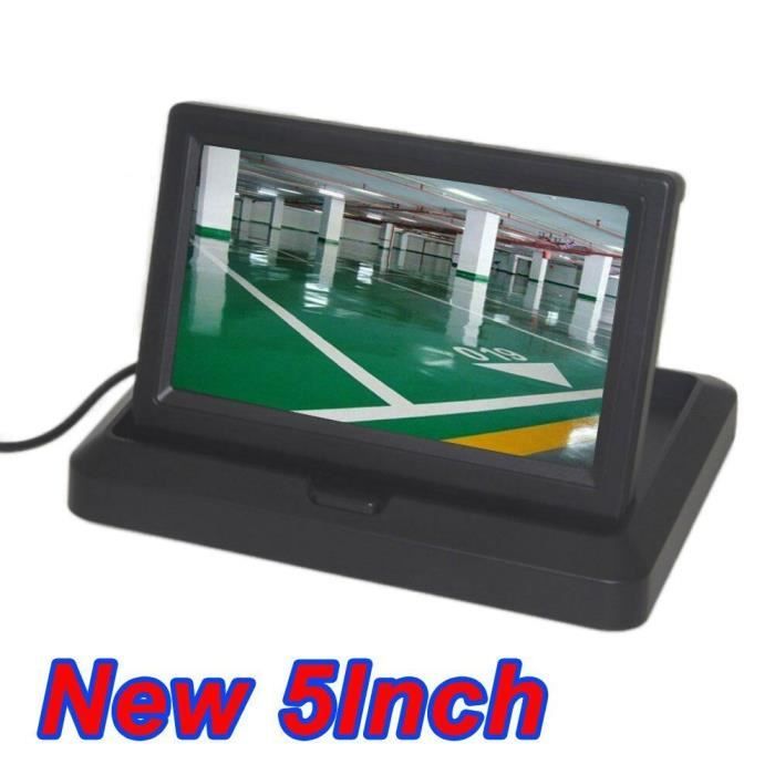 Voiture 5 Pouces Pliant Nouvel Écran Numérique 2 Canal Entrée Vidéo Lecteur DVD Moniteur 12 / 24V Moniteur 5 \