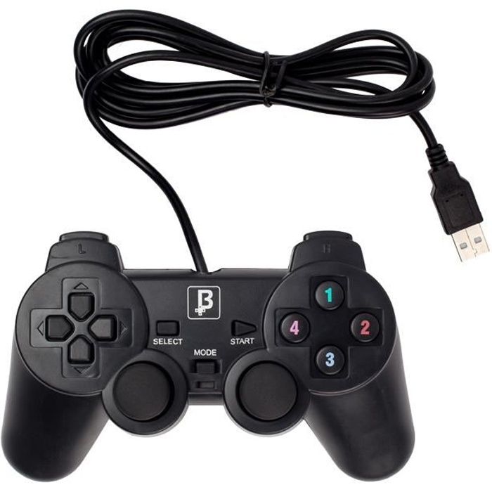 Manette Filaire Vibrante PC Noire