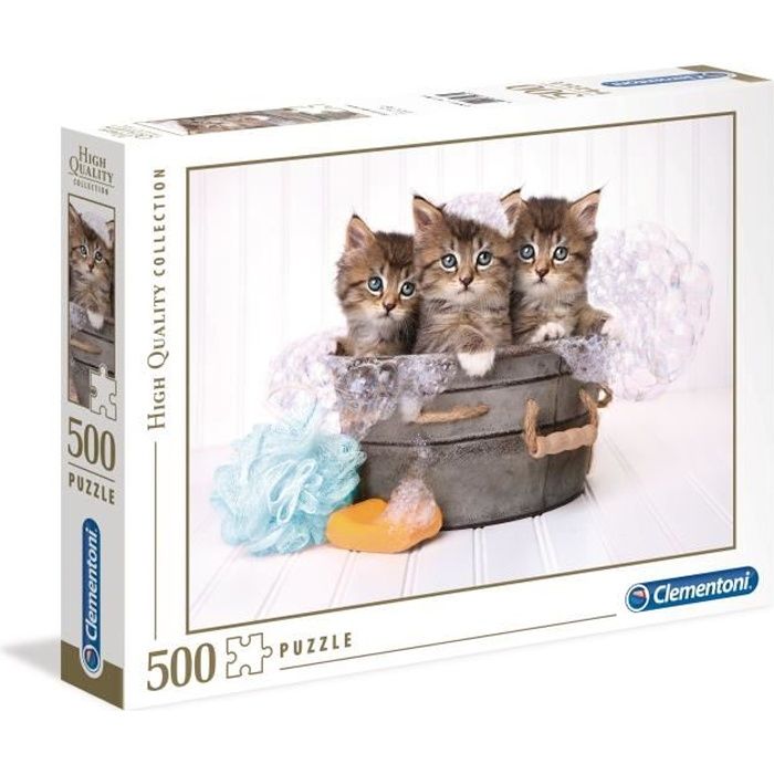Clementoni - 500 pièces - Kittens And Soap
