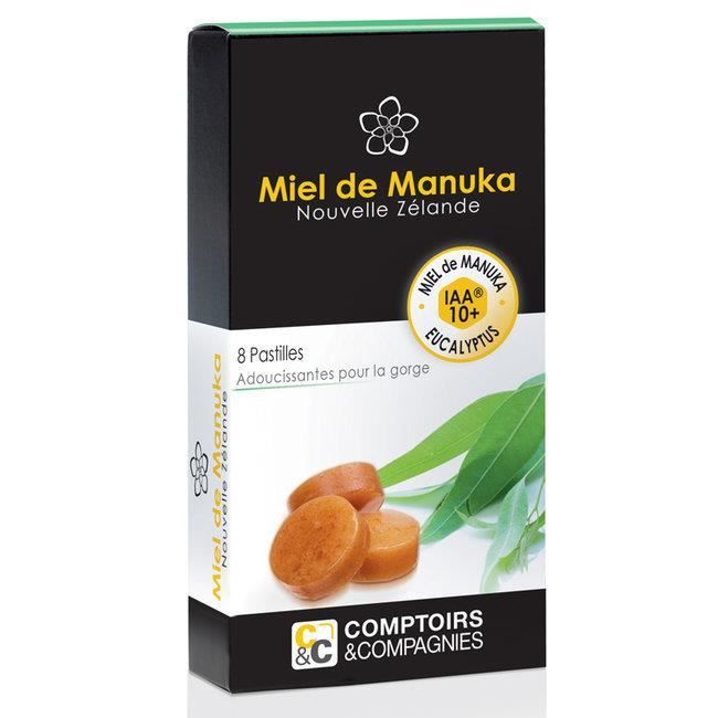 Comptoirs et Compagnies - Pastilles Miel de Manuka et Eucalyptus - Boîte de 8 pastilles