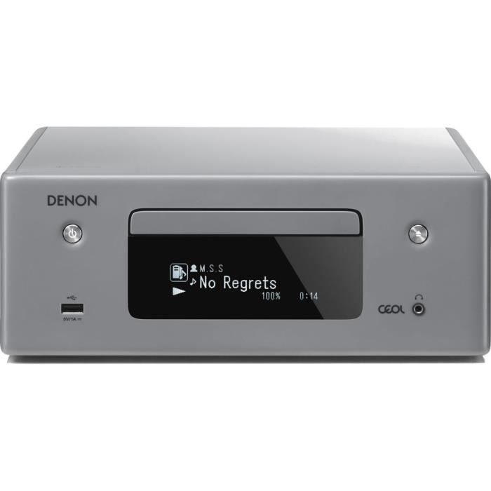 Denon CEOL N10 Gris - Sans HP - Micro-chaîne CD MP3 USB réseau Wi-Fi Bluetooth avec contrôle iOS, Android et Amazon Alexa (sans