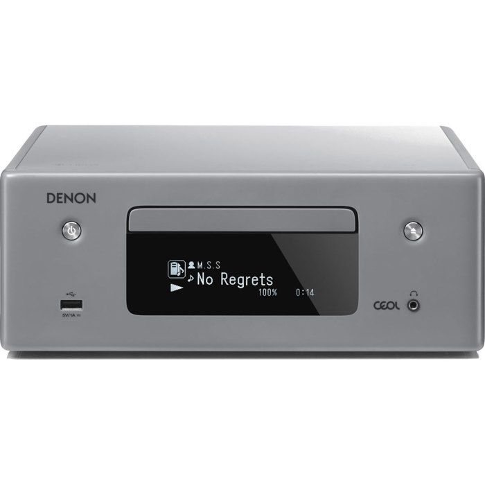 Denon CEOL N10 Gris - Sans HP - Micro-chaîne CD MP3 USB réseau Wi-Fi Bluetooth avec contrôle iOS, Android et Amazon Alexa (sans