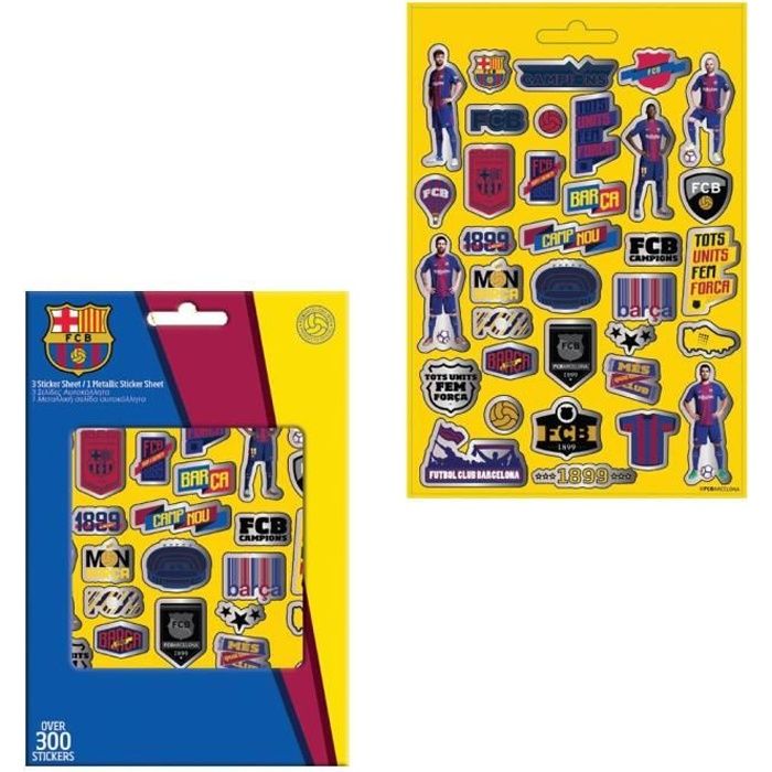 300 stickers FC Barcelone enfant Autocollant Barca GUIZMAX
