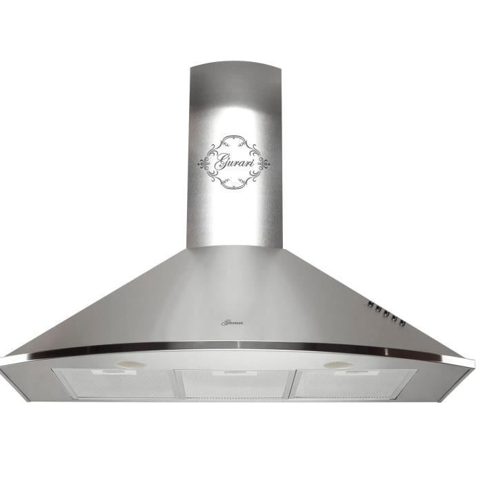 GURARI GCH 046 IS 9+filtre à charbon , Hotte d'aspiration 90 cm,/ Inox/ 1000m³/h+filtre à charbon