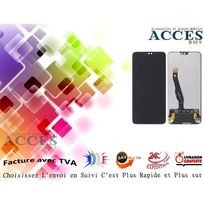 Ecran lcd & Vitre Tactile Noir Pour Huawei Honor 8X JSN-AL00 JSN-AL00a JSN-TL00 JSN-L21 JSN-LX3 JSN-L23 JSN-LX1 6.5\