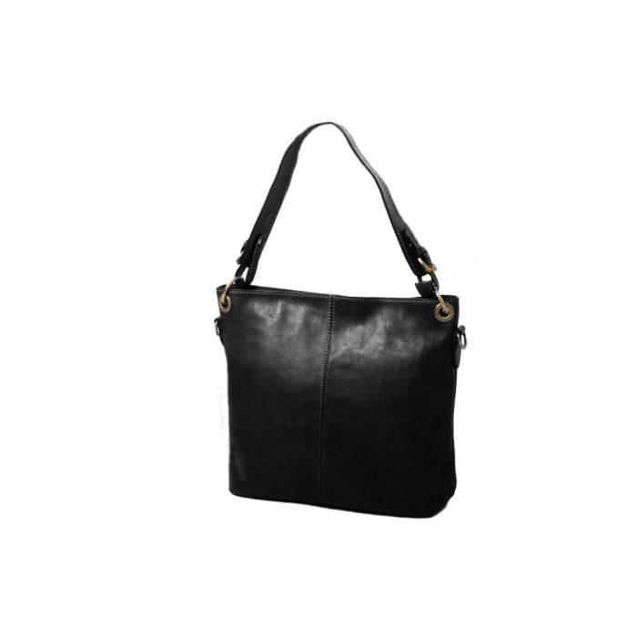 Sac à Main Femme Cuir Noir Katana - Taille Unique - Neuf