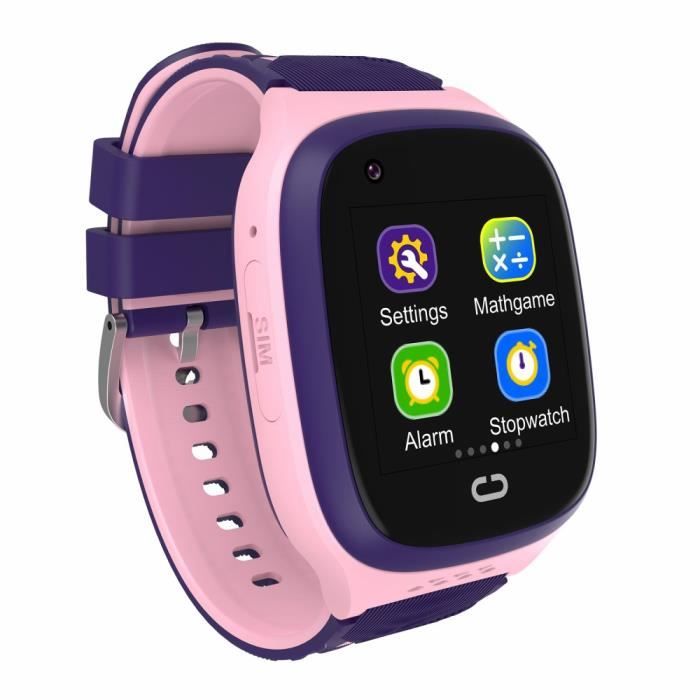 4G Montre Connectée Enfant GPS SOS - Video Appel IP67 Imperméable Watch Smart - Noir