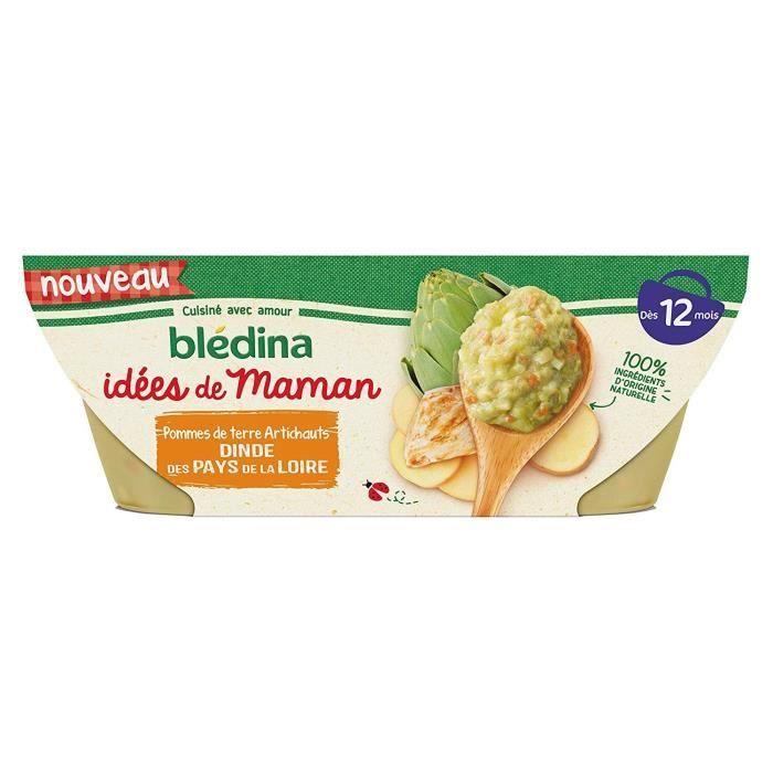 BLEDINA - Les idées de Maman PDT artichauts et dinde 2 x 200g