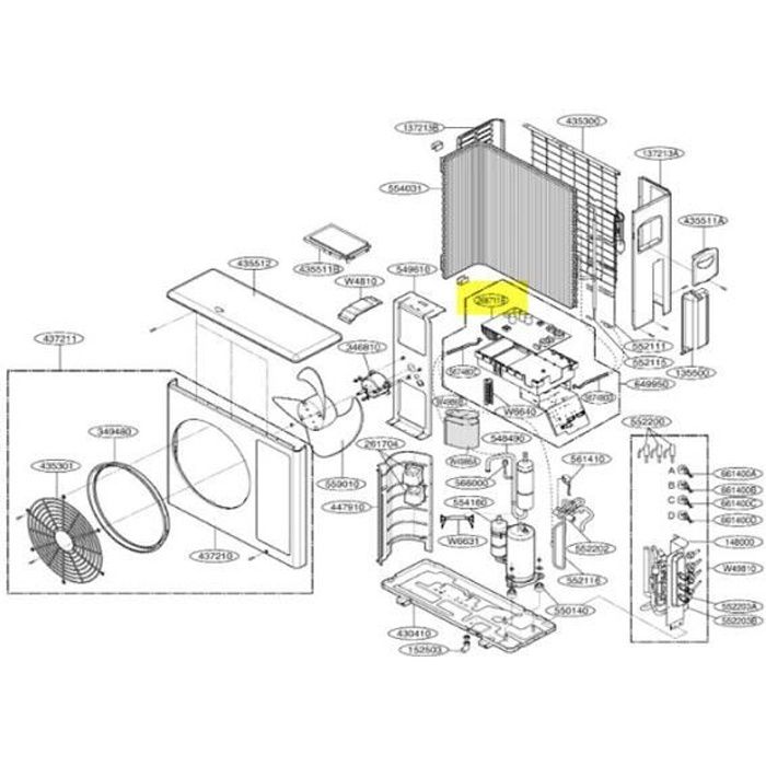 6871A20679H. PLATINE PRINCIPALE ASSEMBLE REP26871