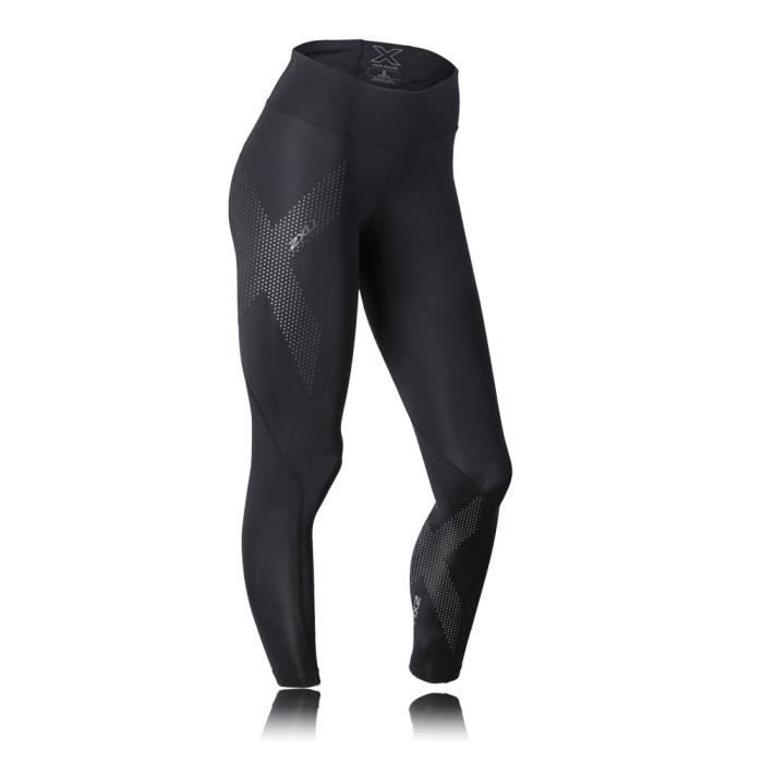 2Xu Femmes Noir Mid Rise Collants De Course Compression Gym Sport Leggings