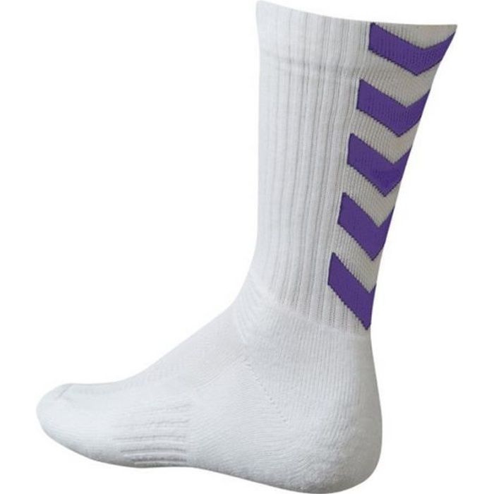 HUMMEL Chaussettes de Handball Authentic Indoor - Homme - Blanc et Violet