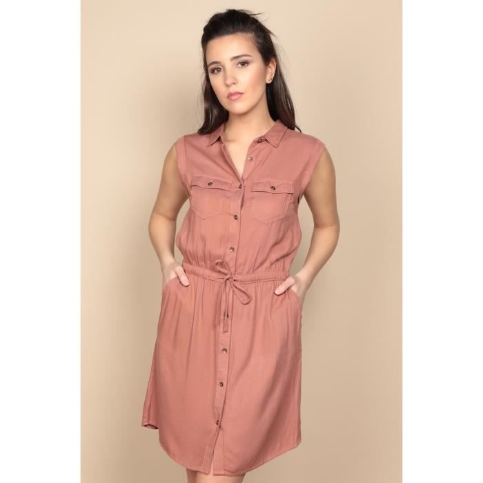 DEELUXE Robe chemise cintrée ALARHA Blush