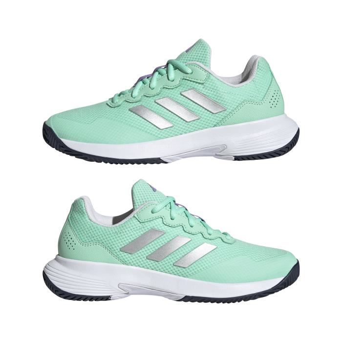 Chaussures de tennis de tennis femme adidas Gamecourt 2 - pulse mint/silver met./violet fusion - 39 1/3
