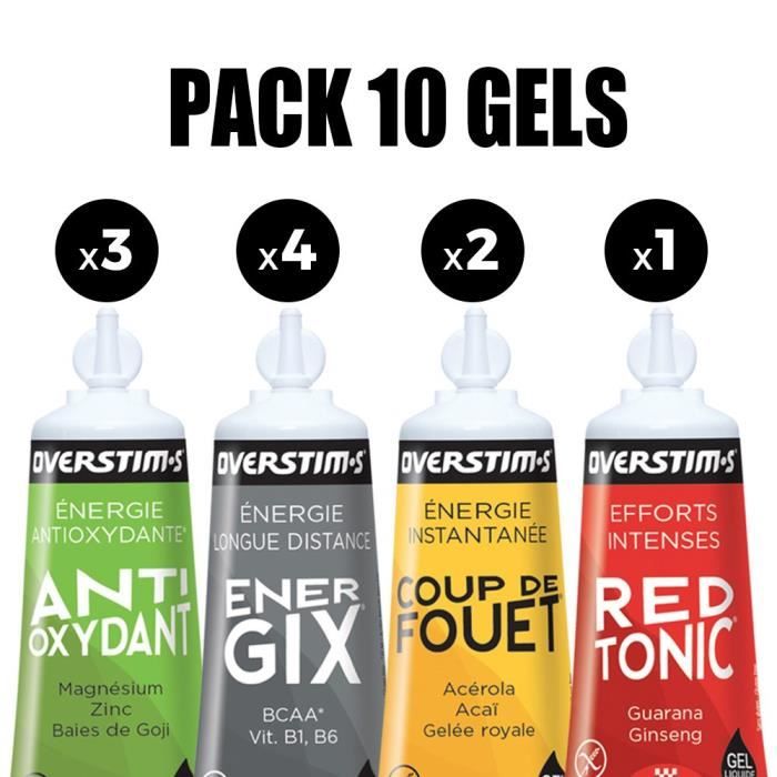 OVERSTIMS - Packs de 10 gels