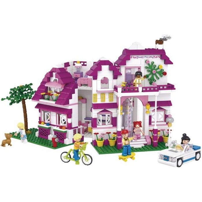 Briques Compatibles Lego - Construction - Rêve de fille - - Grand Villa - Sluban