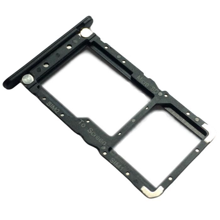 Tiroir Carte SIM et Support micro-SD pour Sony Xperia L4 (XQ-AD52), Piece de Remplacement Original, Noir