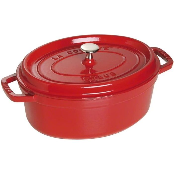 STAUB Cocotte Ovale - 29 cm - Cerise - 405098570