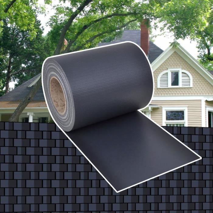 Brise-vue pour clôture en PVC gris foncé en rouleau 70 x 0,19 m Gris