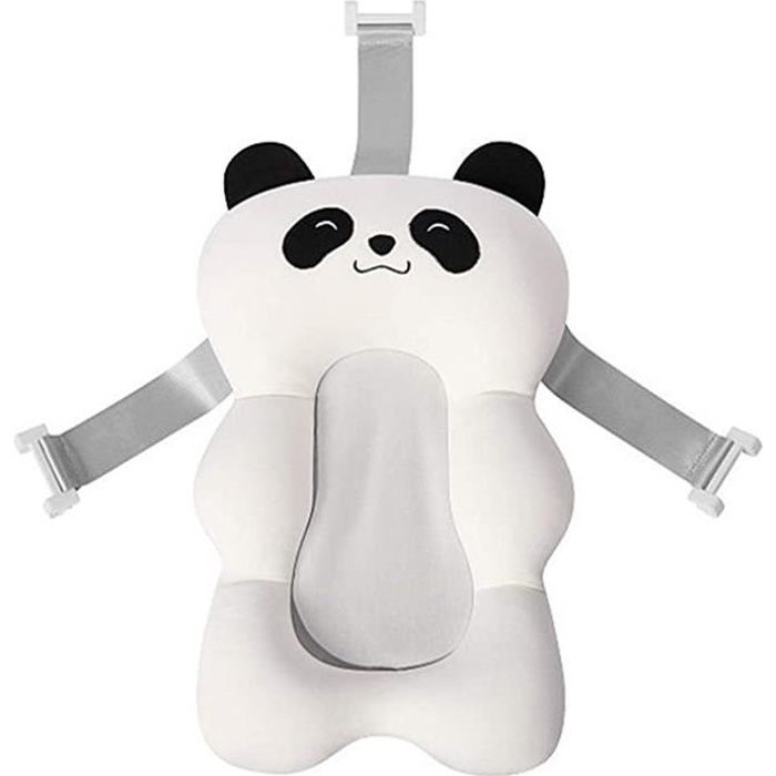 XJYDNCG Coussin de Bain pour bébé, Tapis de Bain antidérapant, Support Bebe Baignoire et sièges de Bain(Blanc Petit Panda)