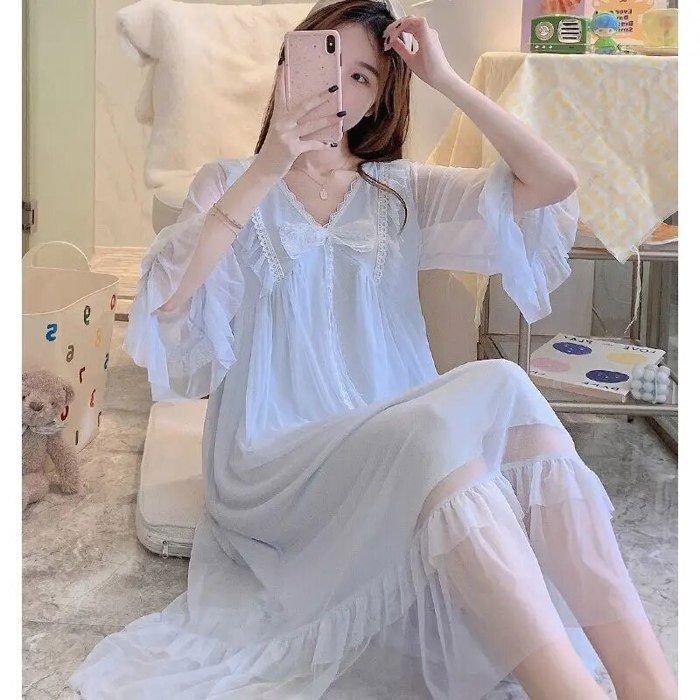 Robe De Soirée élégante En Mousseline Avec Dentelle - Manches Courtes Pour Mère De La Mariée