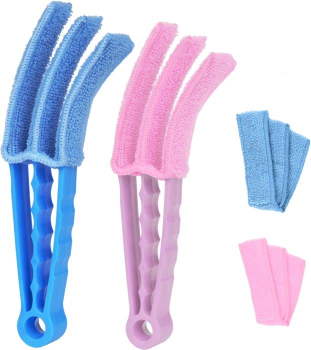 Kit Nettoyage Stores Vicloon - 2 Brosses Et 2 Chiffons | Pour Stores, Claviers, Voitures