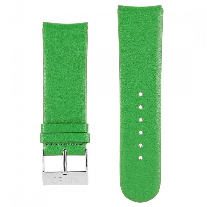 bracelet plat pour montre akteo 25 mm cuir vert bracelet plat pour montre akteo 25 mm cuir vert