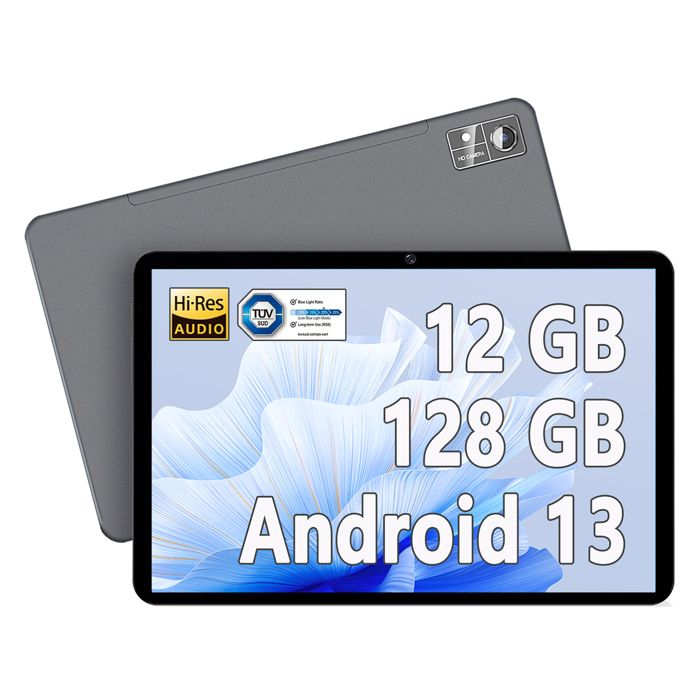 Tablette Tactile 10 Pouces – Android 13 – 12Go RAM -128Go/TF 1TB ROM – 5G/2.4G Dual WiFi – AI Fonction – 6000mAh – Tablette Pas