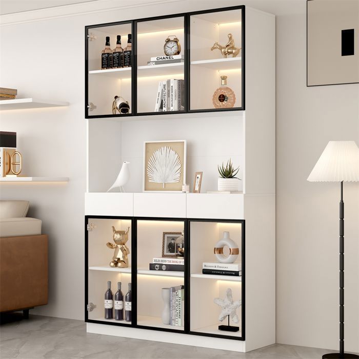 Vitrine En Bois Massif De Palissandre Laqué – Modèle Toronto #208 – Dimensions 70x40x145cm, Couleur Noisette – Livrée Montée - 5