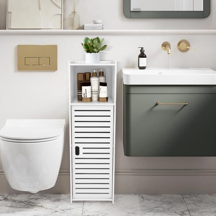 YIPEEMA. MEUBLE COLONNE DE SALLE DE BAIN MEUBLE DE RANGEMENT DE SALLE DE BAIN POUR SALON ET CHAMBRE 23*22*78CM BLANC.