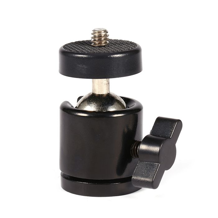Mini Support à Rotule pour Trépied Dappareil Photo et Support de Flash Pivotant à 360 ° Robuste Facile à Transporter