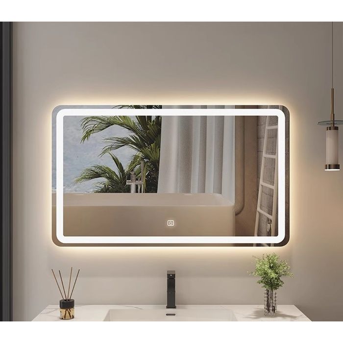 Miroir salle de bain avec eclairage LED - 50x70cm - GO LED AURLANE