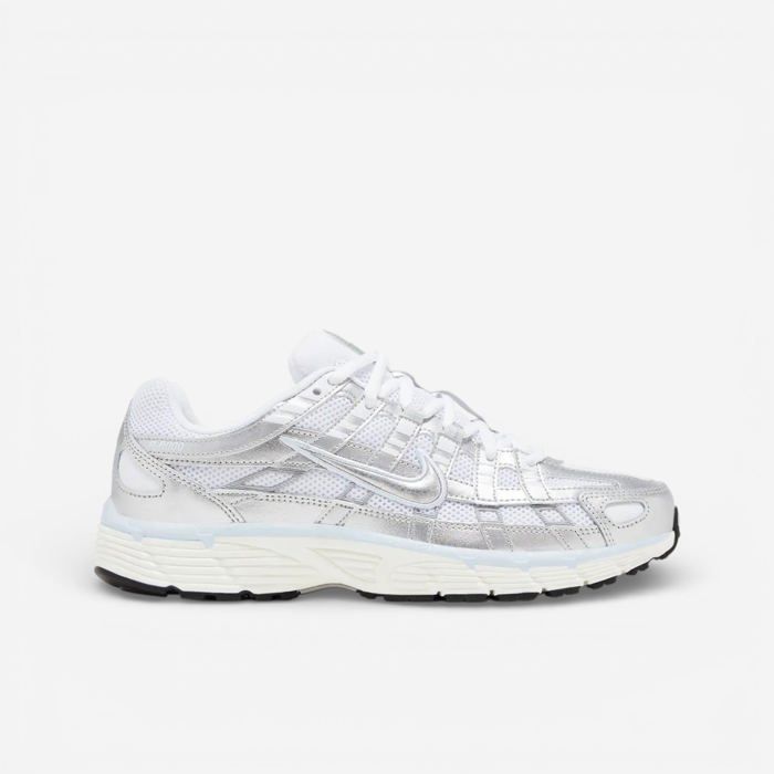 Nike Nike P-6000 White Blue Tint Sail Metallic Silver (Womens)
