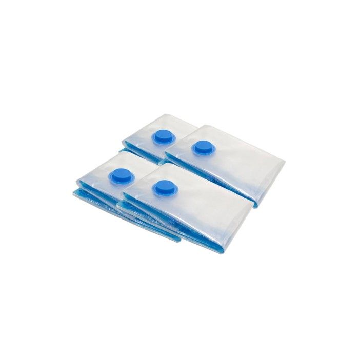 Lot 4 Housses Rangement Sous Vide - Box and Beyond - 100 x 70 cm - Taille XL - Tiroirs - 10L - Plastique Transparent