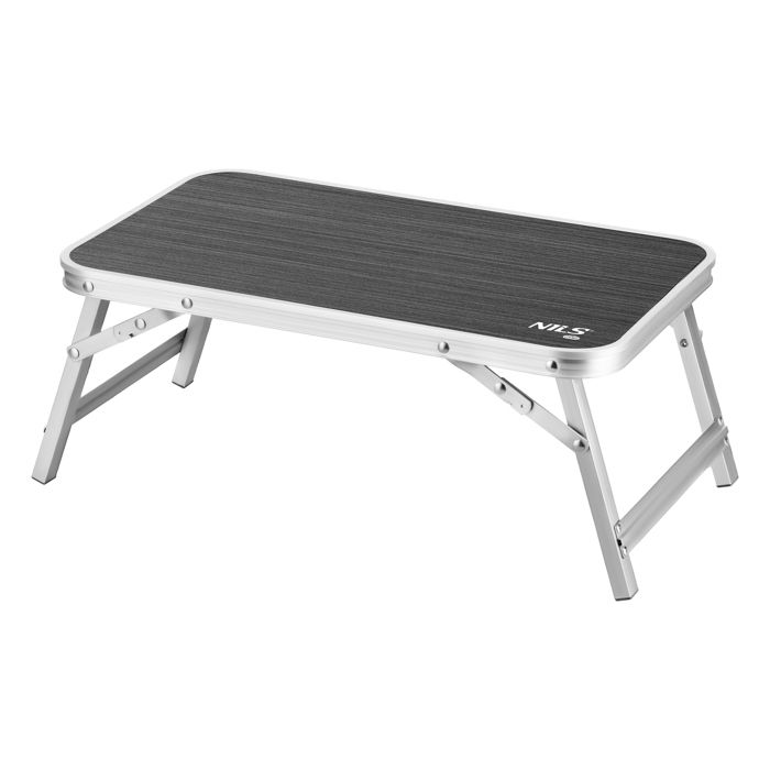 Table de camping pliable - NILS CAMP - NC3403 - 50x30x20 cm - Gris - MDF résistant à lhumidité - Cadre en aluminium