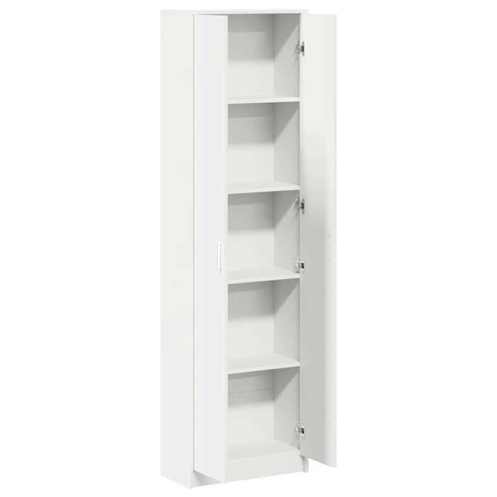 Maison SoldesArmoire à vitrine（Cabinet/Armoire Placard）- Armoire avec étagère Blanc 55x25x189cm Bois dingénierie Moderne6773