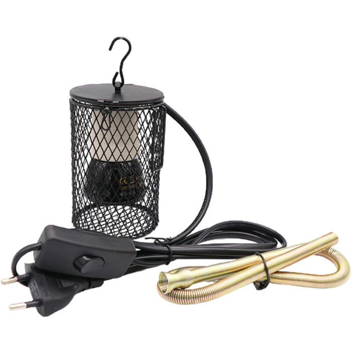 Lampe chauffante 50W abat-jour en céramique à infrarouge lampe chauffante pour tortues perroquets lézards oiseaux fournitures