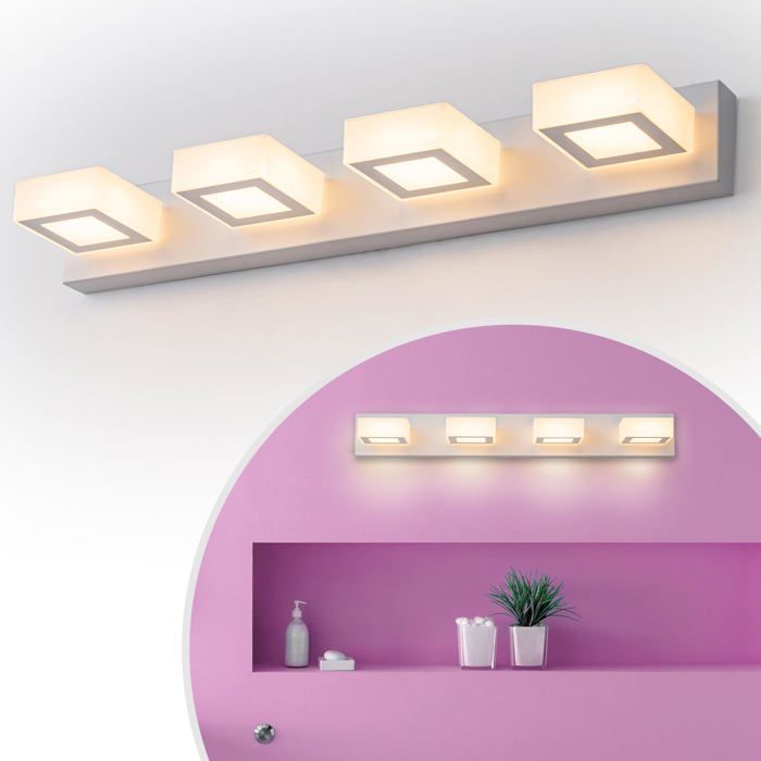 ® Applique murale salle de bain - Lampe salle de bain Mirror Light 60 cm blanc lampe miroir salle de bain LED lumineuse appliqu