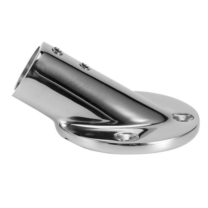Base De Tube Rond 45° En Acier Inox 316 Marine – Raccord Main Courante Bateau 25 Mm, Élégant Et Robuste