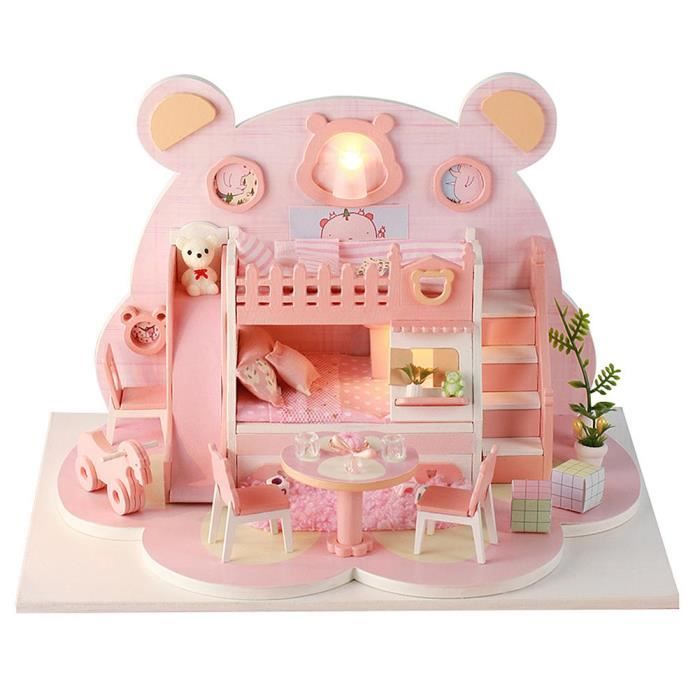 Erhumama – Miniature Maison De Poupée Japonaise En Bois Avec éclairage LED – à Assembler Soi-même