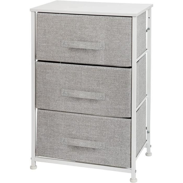 furniture meubles tiroirs rangement fonte blanc/gris 3