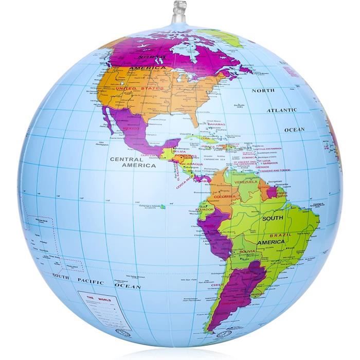3 Avis Sur Ballon Gonflable Plage Piscine Globe Terrestre 100 Cm - Jeu D'eau Et De Plage