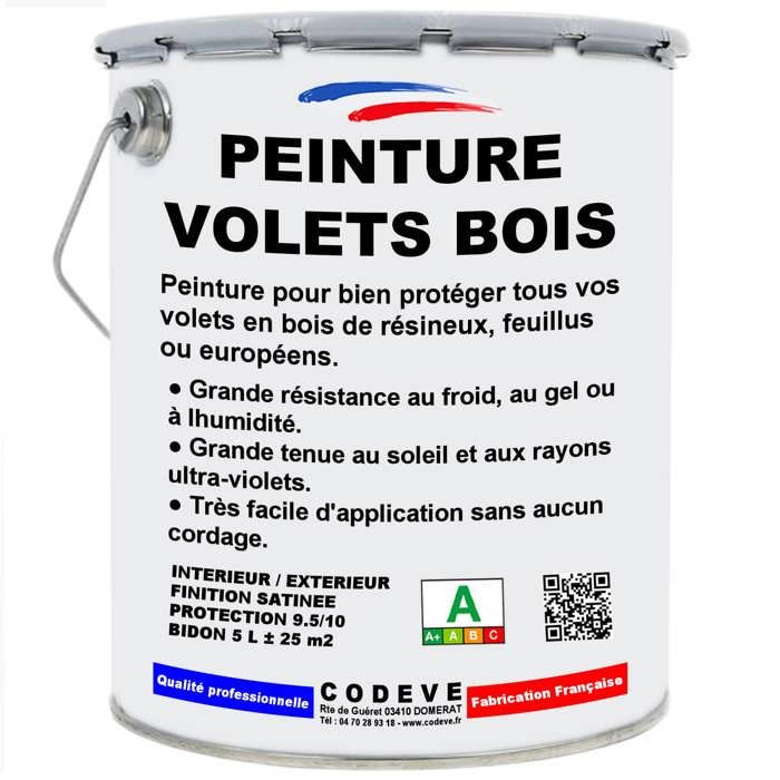 Peinture Volets Bois - Pot 5 L - Codeve Bois - 7016 - Gris anthracite