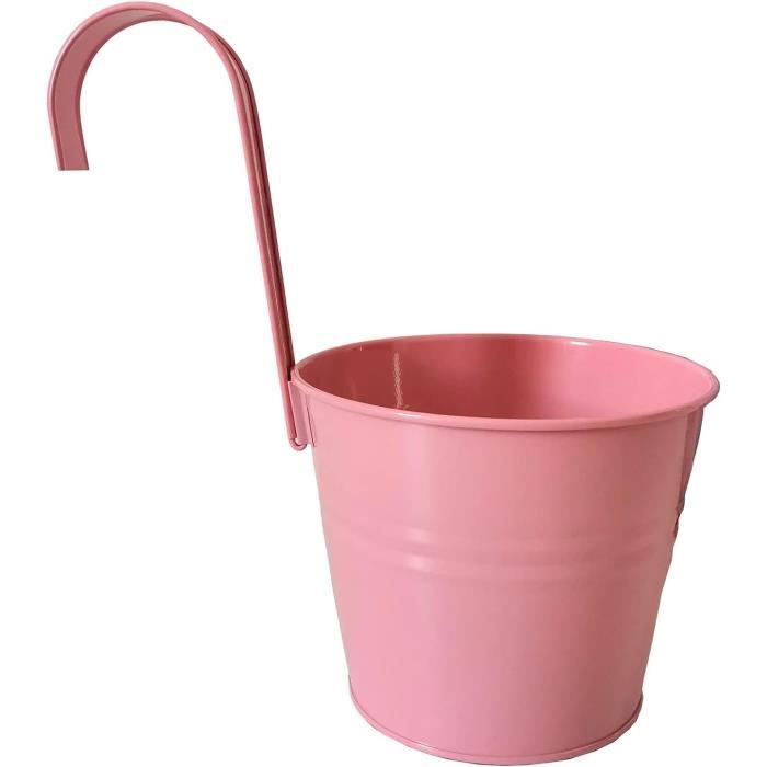 Bassine Métal Alipis - Seau à Fleurs Ou Fruits 20.5x20.5x11cm - Fer Galvanisé - Design Vintage
