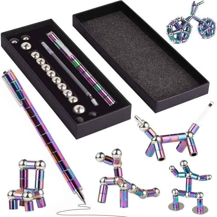YEJIKJ Stylo magnétique, stylo à bille magnétique de décompression